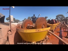 Molini a padella umida 1600 1500 1400modello tahona per la rettifica di polvere d'oro con mercurio e acqua