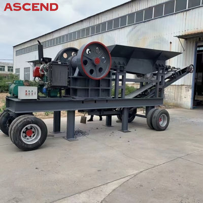 Mine Small Stone Jaw Crusher PE 400x600 Diesel Engine Mobile Crushing For Concrete