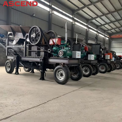 Mine Small Stone Jaw Crusher PE 400x600 Diesel Engine Mobile Crushing For Concrete