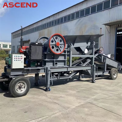 Mine Small Stone Jaw Crusher PE 400x600 Diesel Engine Mobile Crushing For Concrete