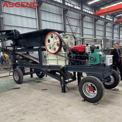 Mine Small Stone Jaw Crusher PE 400x600 Diesel Engine Mobile Crushing For Concrete
