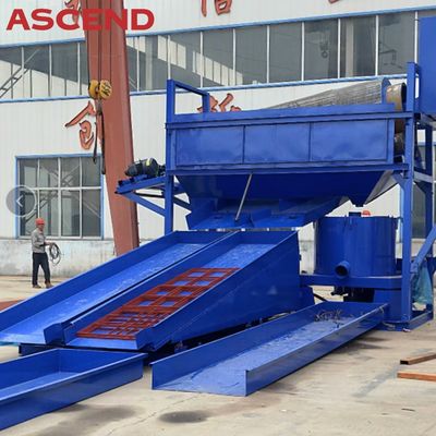 Professional model GTS20 alluvial gold washing machine with rotary trommel screen sluice box