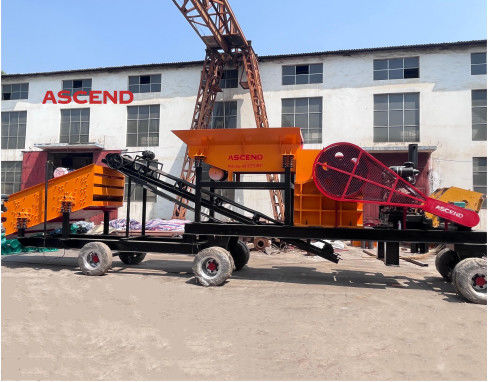 Mobile Jaw Crusher With Wheels And Trailer By Diesel Driven For Marble Gravel Limestone Crushing