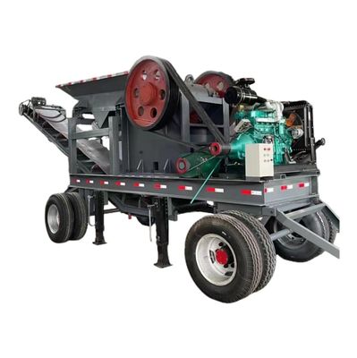 10 20 30 Tph Capacity Diesel Engine Mobile Jaw Crusher For Sand Stone Processing Production Lines