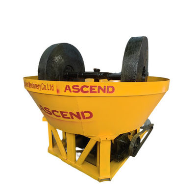 Double Rollers Wet Pan Mill 1100 1200 Model Gold Powder Making Machine With 400 500 Kg Per Hour Output Size 150 Mesh