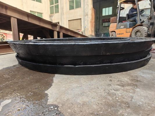 Output Size 150 Mesh Gold Silver Ore Grinding Machine 0.5tph Capacity Water Wet Pan Mills With Double Two Rollers