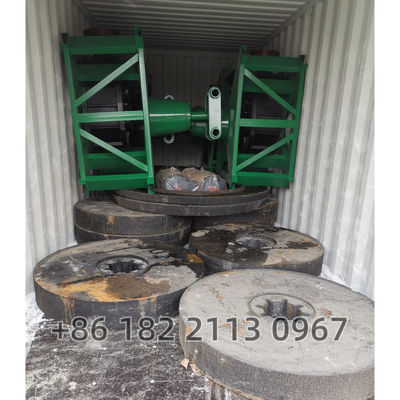 Three Rollers Wet Pan Mill Gold Silver Ore Grinding Machine With 10 Bags Per Hour Discharging Size Less Than 200 Meshes