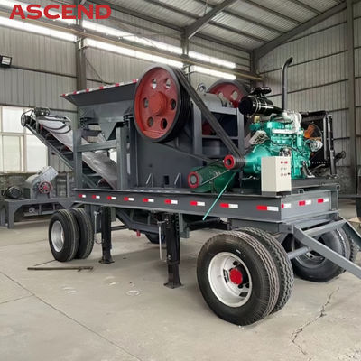 Mine Small Stone Jaw Crusher PE 400x600 Diesel Engine Mobile Crushing For Concrete